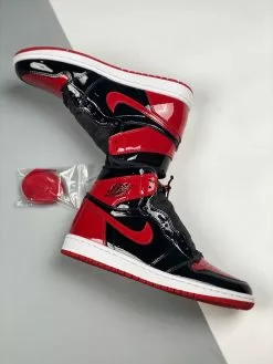 Air Jordan 1 High OG “Bred Patent” Black/White-Varsity Red For Sale -Cheap Jordan Shop Air Jordan 1 High OG Bred Patent Black White Varsity Red 3