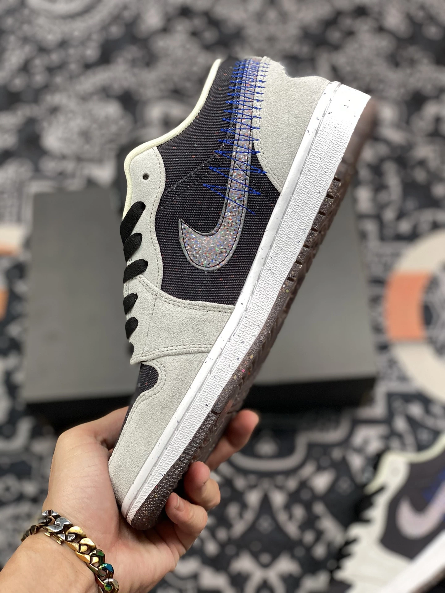 Air Jordan 1 Low ‘Crater 2021’ Grey Black For Sale 5 Air Jordan 1 Low ‘Crater 2021’ Grey Black For Sale - Image 3