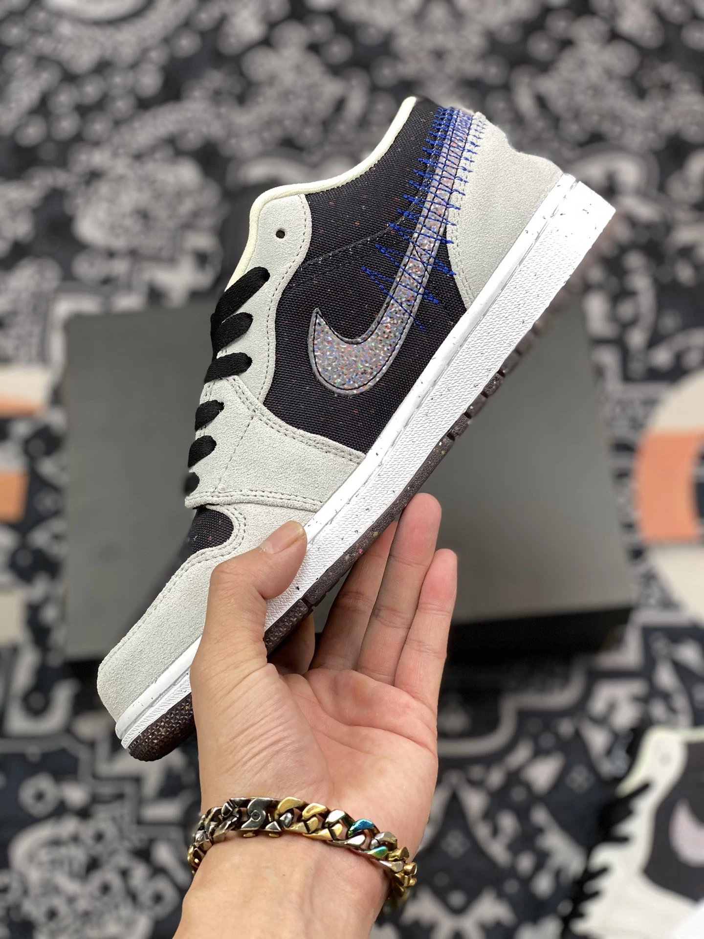 Air Jordan 1 Low ‘Crater 2021’ Grey Black For Sale 7 Air Jordan 1 Low ‘Crater 2021’ Grey Black For Sale - Image 5