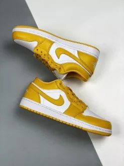 Air Jordan 1 Low White/Pollen 553558-171 For Sale -Cheap Jordan Shop Air Jordan 1 Low White Yellow 553558 171 For Sale 3 1