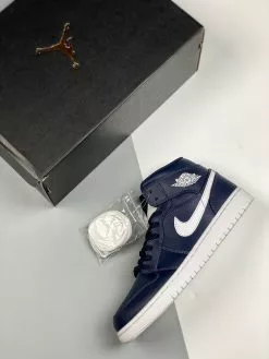 Air Jordan 1 Mid Obsidian/White-White 554724-402 For Sale -Cheap Jordan Shop Air Jordan 1 Mid Obsidian White White 554724 402 For Sale 2 1