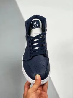 Air Jordan 1 Mid Obsidian/White-White 554724-402 For Sale -Cheap Jordan Shop Air Jordan 1 Mid Obsidian White White 554724 402 For Sale 5 1