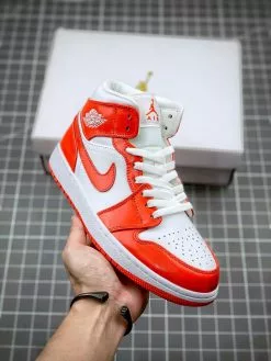 Cheap Jordan Shop 22 Air Jordan 1 Mid Orange And White BQ6472-116 For Sale