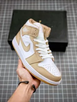 Air Jordan 1 Mid “Tan Gum” 554724-271 For Sale