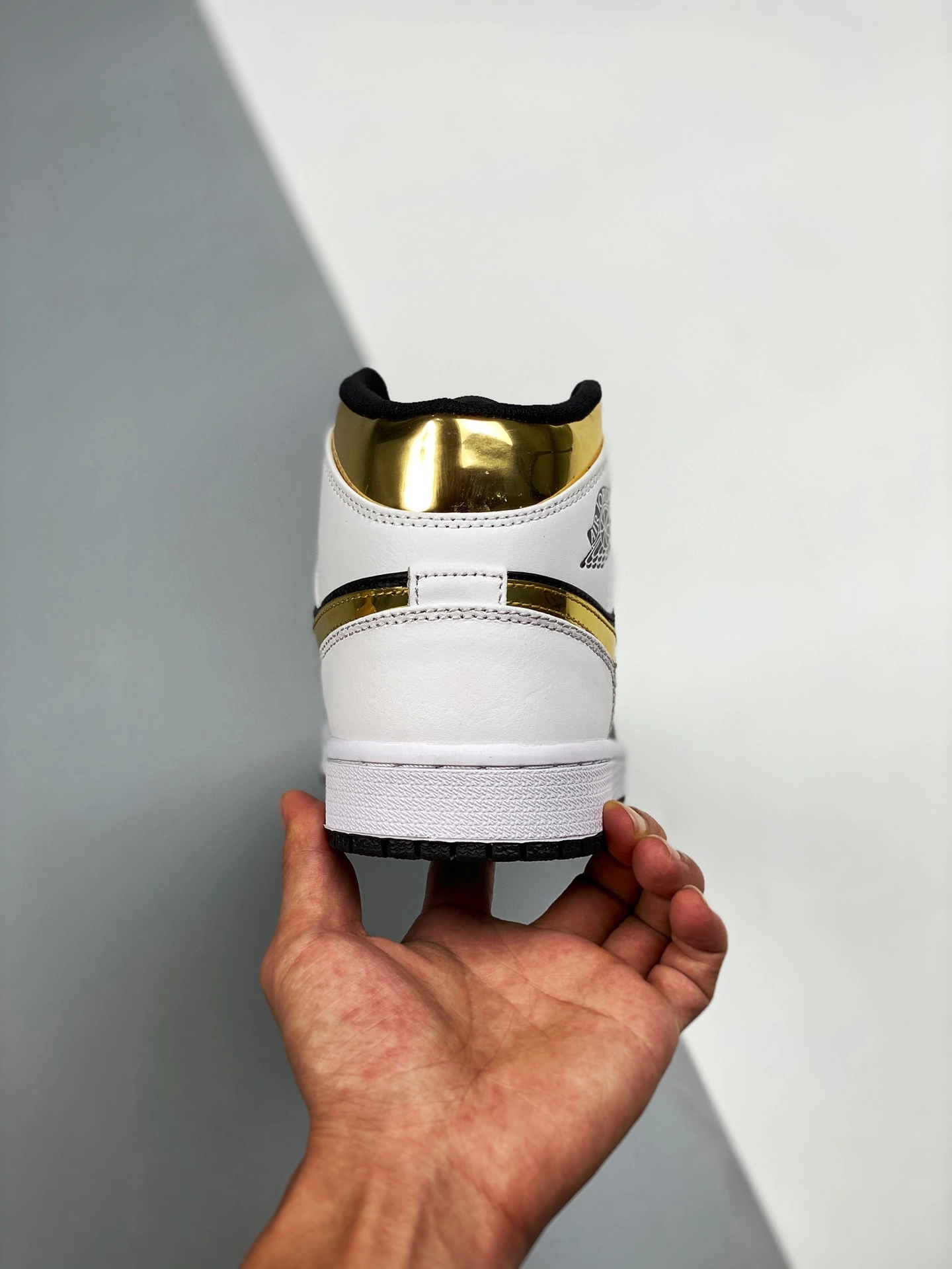 Air Jordan 1 Mid White/Black-Metallic Gold For Sale 10 Air Jordan 1 Mid White/Black-Metallic Gold For Sale - Image 8