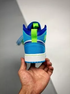 Air Jordan 1 Mid White Blue Neon Green DA8010-400 For Sale -Cheap Jordan Shop Air Jordan 1 Mid White Blue Neon Green DA8010 400 For Sale 7 2