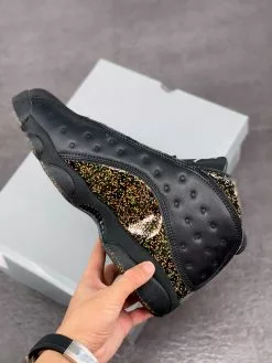 Air Jordan 13 “Gold Glitter” Black/Metallic Gold On Sale -Cheap Jordan Shop Air Jordan 13 Gold Glitter Black Metallic Gold On Sale 2