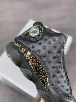 Air Jordan 13 “Gold Glitter” Black/Metallic Gold On Sale -Cheap Jordan Shop Air Jordan 13 Gold Glitter Black Metallic Gold On Sale 6