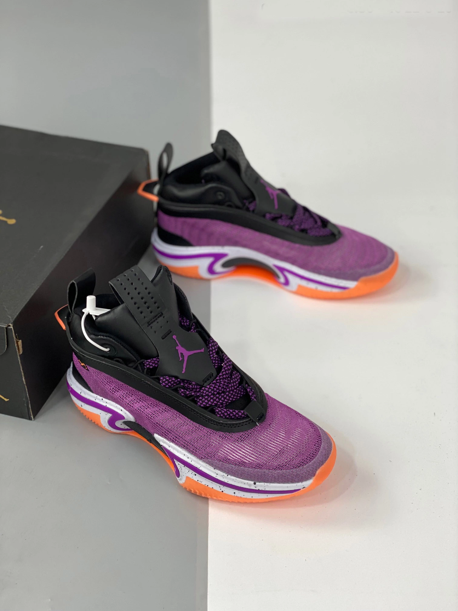 Air Jordan 36 “First Light” Black/White-Bright Mango-Hyper Violet On Sale 5 Air Jordan 36 “First Light” Black/White-Bright Mango-Hyper Violet On Sale - Image 3