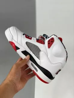 Air Jordan 5 “Quai 54” White/University Red-Black For Sale -Cheap Jordan Shop Air Jordan 5 Quai 54 White University Red Black For Sale 2