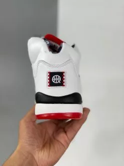 Air Jordan 5 “Quai 54” White/University Red-Black For Sale -Cheap Jordan Shop Air Jordan 5 Quai 54 White University Red Black For Sale 5