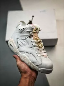Air Jordan 6 “Gold Hoops” White/Sail/Metallic Gold/Barely Rose For Sale