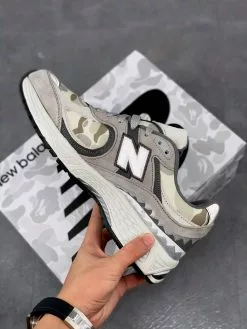 BAPE X New Balance 2002R ‘Apes Together Strong-Grey Camo’ For Sale -Cheap Jordan Shop BAPE x New Balance 2002R Apes Together Strong Grey Camo For Sale 3