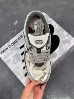 BAPE X New Balance 2002R ‘Apes Together Strong-Grey Camo’ For Sale -Cheap Jordan Shop BAPE x New Balance 2002R Apes Together Strong Grey Camo For Sale 4