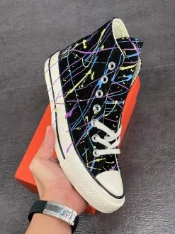 Converse Chuck 70 Hi Paint-Splattered Black For Sale