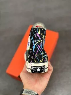 Converse Chuck 70 Hi Paint-Splattered Black For Sale -Cheap Jordan Shop Converse Chuck 70 Hi Paint Splattered Black For Sale 4