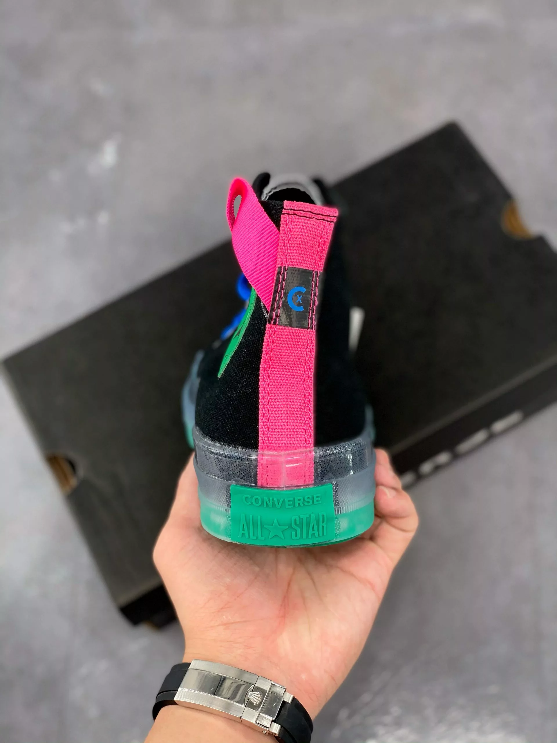 Converse Digital Terrain Chuck Taylor All Star CX High Top Black/Green/Pink For Sale 9 Converse Digital Terrain Chuck Taylor All Star CX High Top Black/Green/Pink For Sale - Image 7