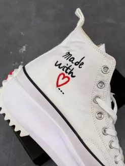Converse Run Star Hike High ‘Made With Love White’ For Sale -Cheap Jordan Shop Converse Run Star Hike High Made With Love White For Sale 4