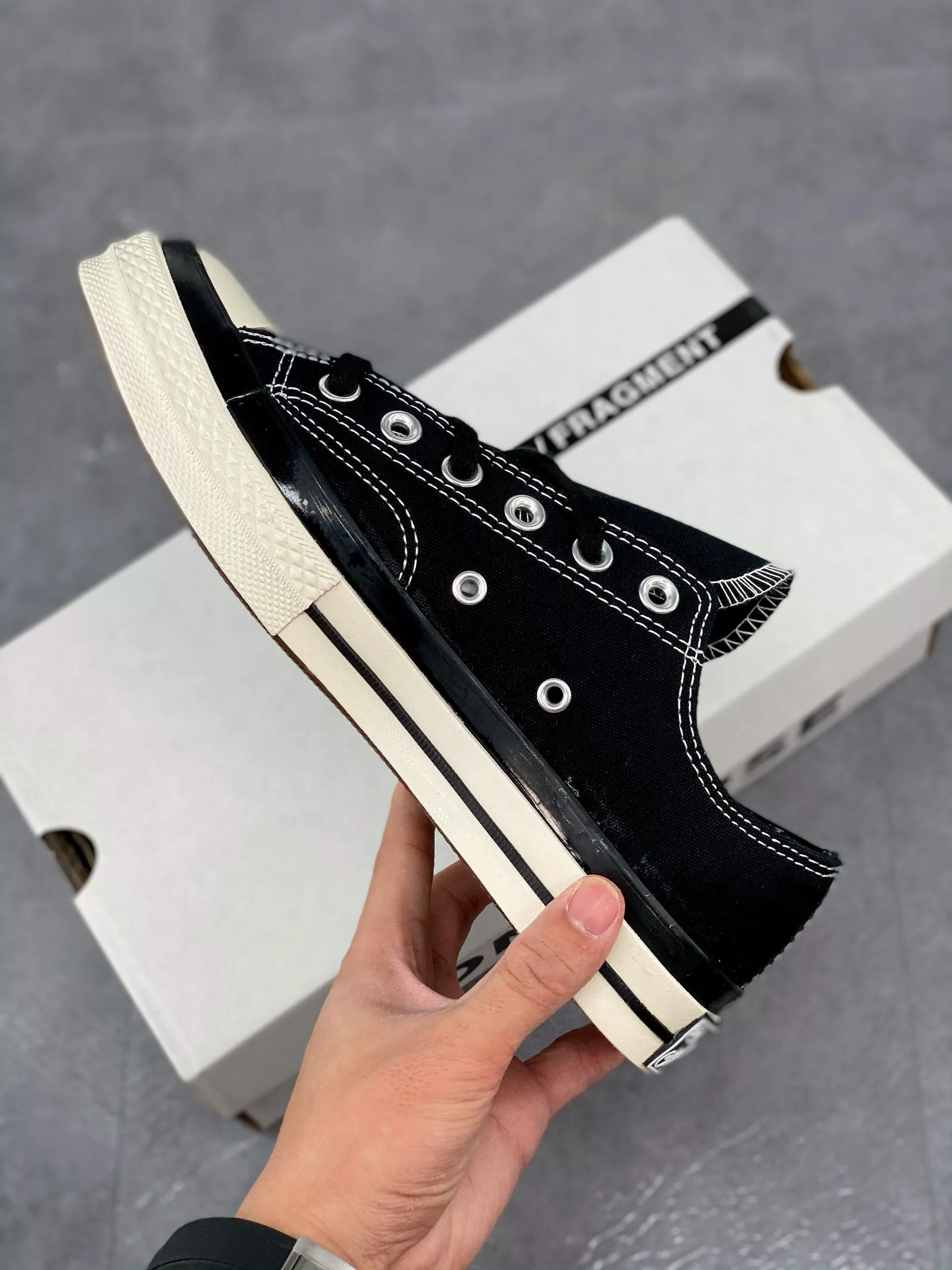 Fragment Design X Moncler X Converse Chuck 70 Black For Sale 4 Fragment Design X Moncler X Converse Chuck 70 Black For Sale - Image 2