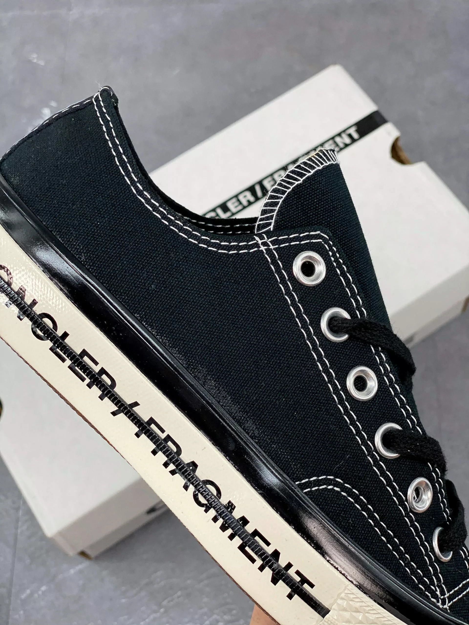 Fragment Design X Moncler X Converse Chuck 70 Black For Sale 6 Fragment Design X Moncler X Converse Chuck 70 Black For Sale - Image 4