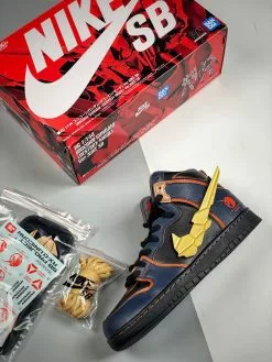 Gundam X Nike SB Dunk High Thunder Blue/Metallic Gold For Sale 13 Gundam X Nike SB Dunk High Thunder Blue/Metallic Gold For Sale -Cheap Jordan Shop Gundam x Nike SB Dunk High Thunder Blue Metallic Gold 2