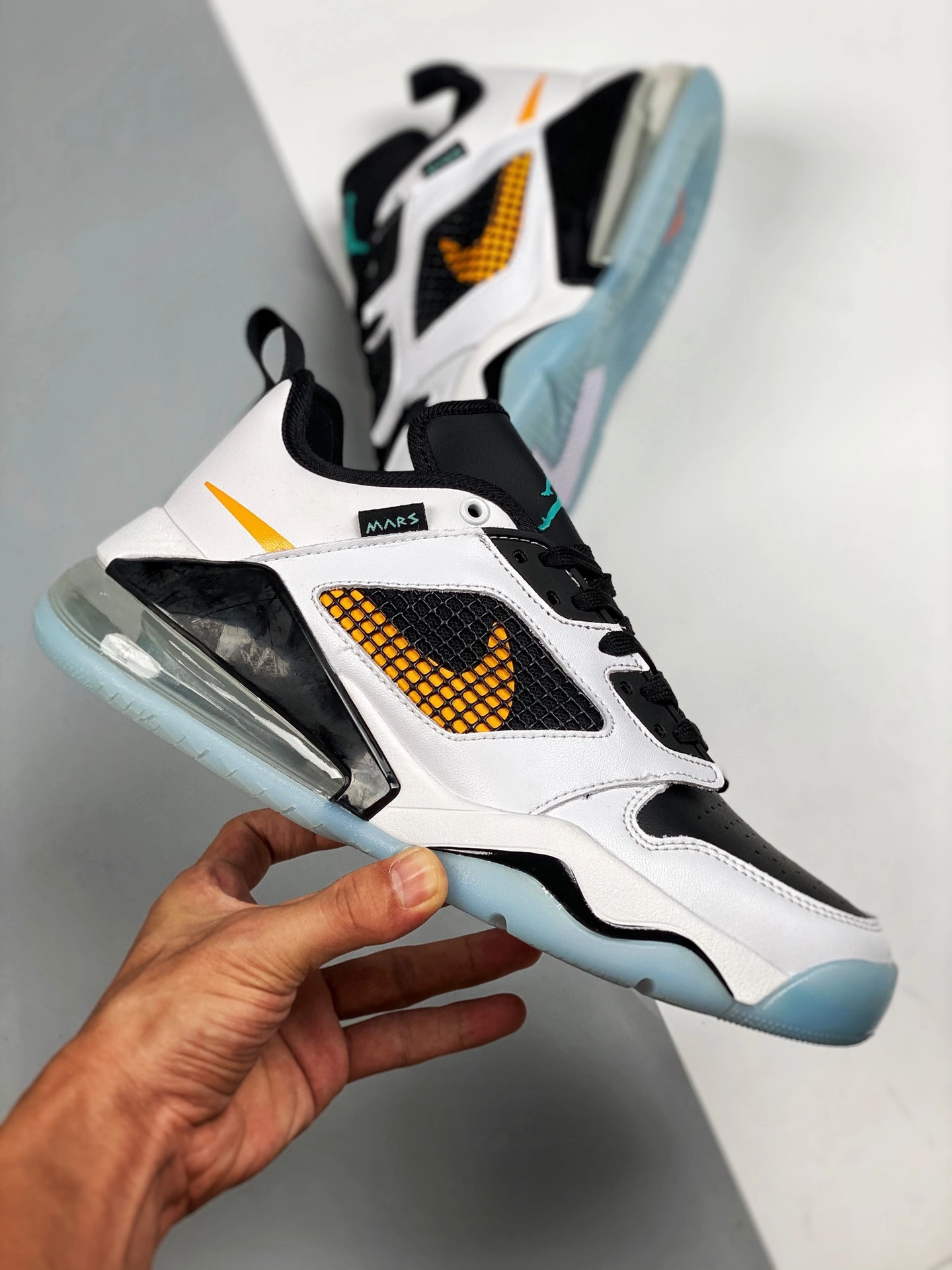 Jordan Mars 270 White/Aurora Green-Black For Sale 3 Jordan Mars 270 White/Aurora Green-Black For Sale - Image 2