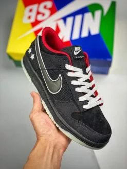 Nike SB Dunk LPL X Nike Dunk Low Black/White-Bright Crimson For Sale