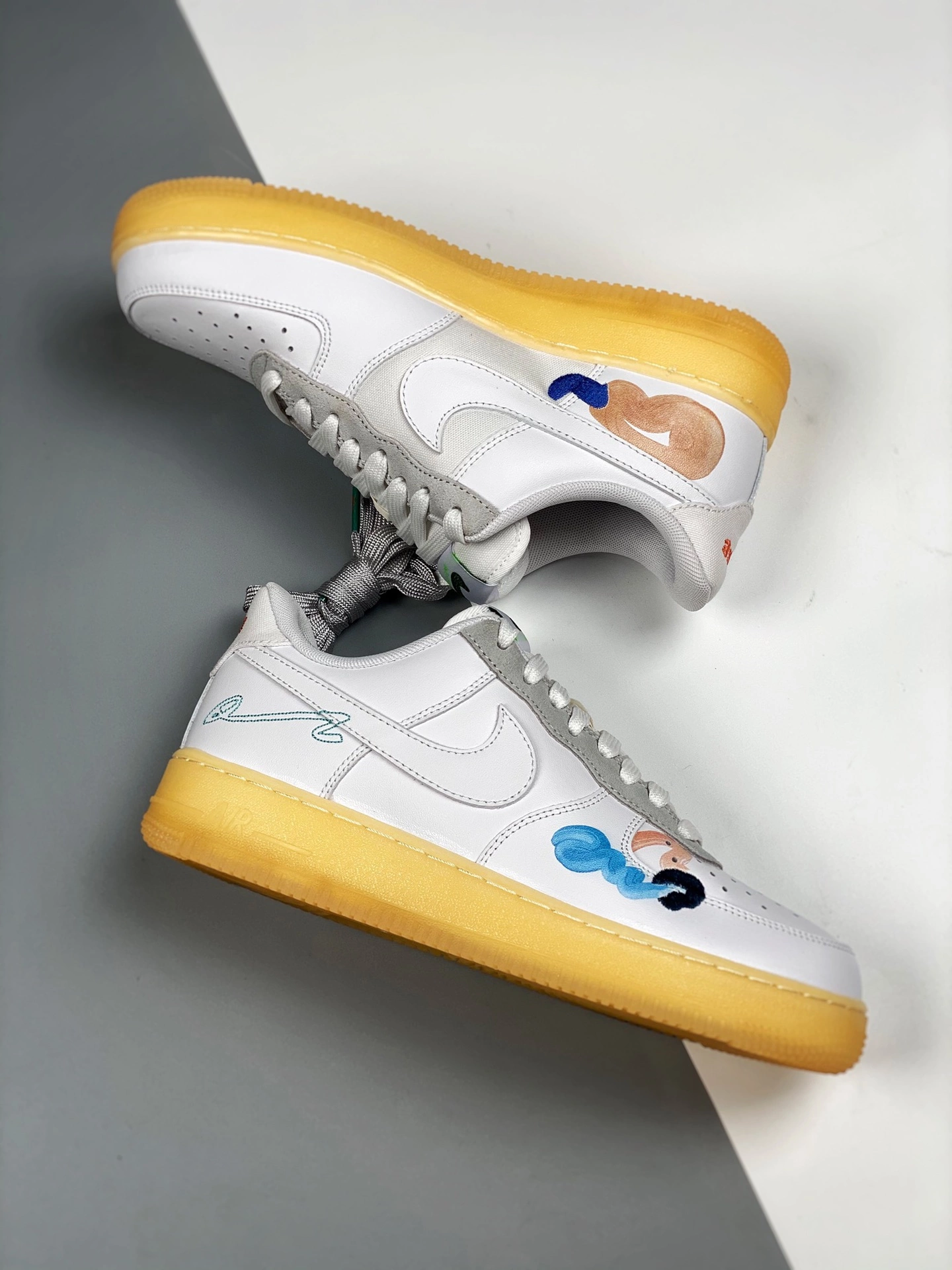 Mayumi Yamase X Nike Air Force 1 Flyleather White For Sale 7 Mayumi Yamase X Nike Air Force 1 Flyleather White For Sale - Image 5