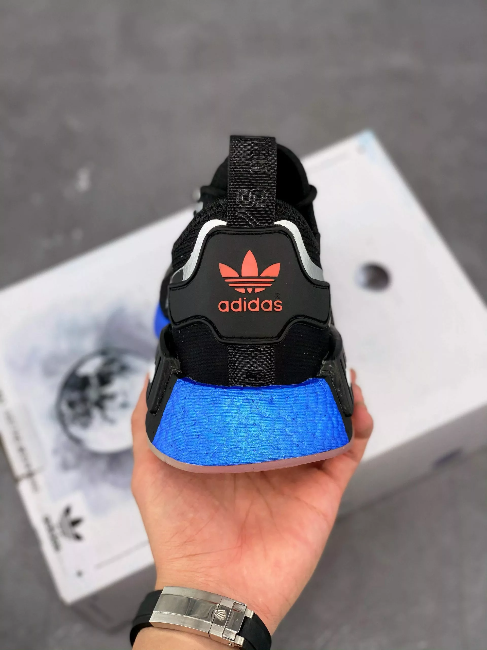 NASA X Adidas NMD R1 SPECTOO Black/Solar Red FX6818 For Sale 9 NASA X Adidas NMD R1 SPECTOO Black/Solar Red FX6818 For Sale - Image 7