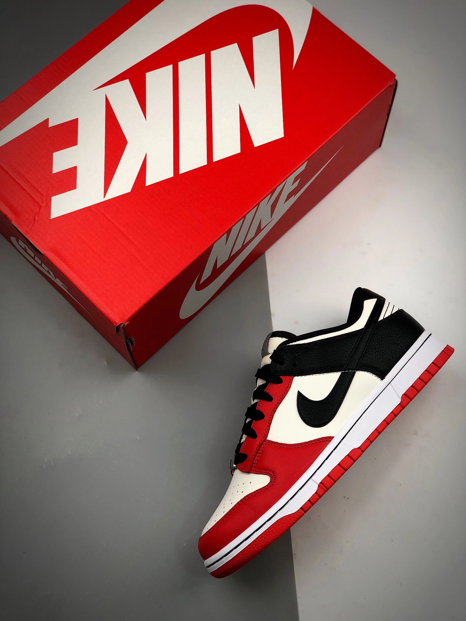 Nike SB Dunk NBA X Nike Dunk Low EMB ‘Chicago’ Sail/Black-Chile Red For Sale 5 Nike SB Dunk NBA X Nike Dunk Low EMB ‘Chicago’ Sail/Black-Chile Red For Sale - Image 3