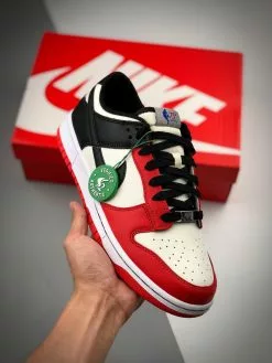 Nike SB Dunk NBA X Nike Dunk Low EMB ‘Chicago’ Sail/Black-Chile Red For Sale