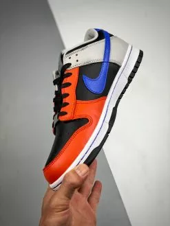 Nike SB Dunk NBA X Nike Dunk Low EMB “Knicks” Black/Racer Blue-Grey Fog-Orange For Sale -Cheap Jordan Shop NBA x Nike Dunk Low EMB Knicks Black Racer Blue Grey Fog Orange 4