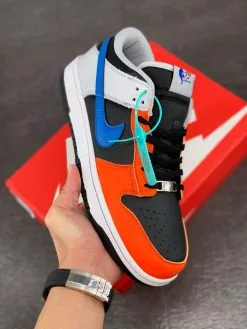 Nike SB Dunk NBA X Nike Dunk Low EMB “Knicks” Black/Racer Blue-Grey Fog-Orange For Sale -Cheap Jordan Shop NBA x Nike Dunk Low EMB Knicks Black Racer Blue Grey Fog Orange For Sale