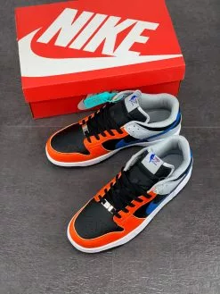 Nike SB Dunk NBA X Nike Dunk Low EMB “Knicks” Black/Racer Blue-Grey Fog-Orange For Sale -Cheap Jordan Shop NBA x Nike Dunk Low EMB Knicks Black Racer Blue Grey Fog Orange For Sale 3