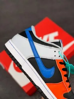 Nike SB Dunk NBA X Nike Dunk Low EMB “Knicks” Black/Racer Blue-Grey Fog-Orange For Sale -Cheap Jordan Shop NBA x Nike Dunk Low EMB Knicks Black Racer Blue Grey Fog Orange For Sale 4