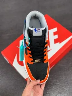 Nike SB Dunk NBA X Nike Dunk Low EMB “Knicks” Black/Racer Blue-Grey Fog-Orange For Sale -Cheap Jordan Shop NBA x Nike Dunk Low EMB Knicks Black Racer Blue Grey Fog Orange For Sale 5