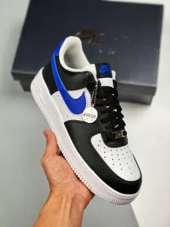 Nike Air Force 1 Black/Game Royal/White/Metallic Silver For Sale
