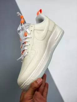 Nike Air Force 1 Experimental White/Sail/Atomic Orange/Black For Sale -Cheap Jordan Shop Nike Air Force 1 Experimental White Sail Atomic Orange Black For Sale 4