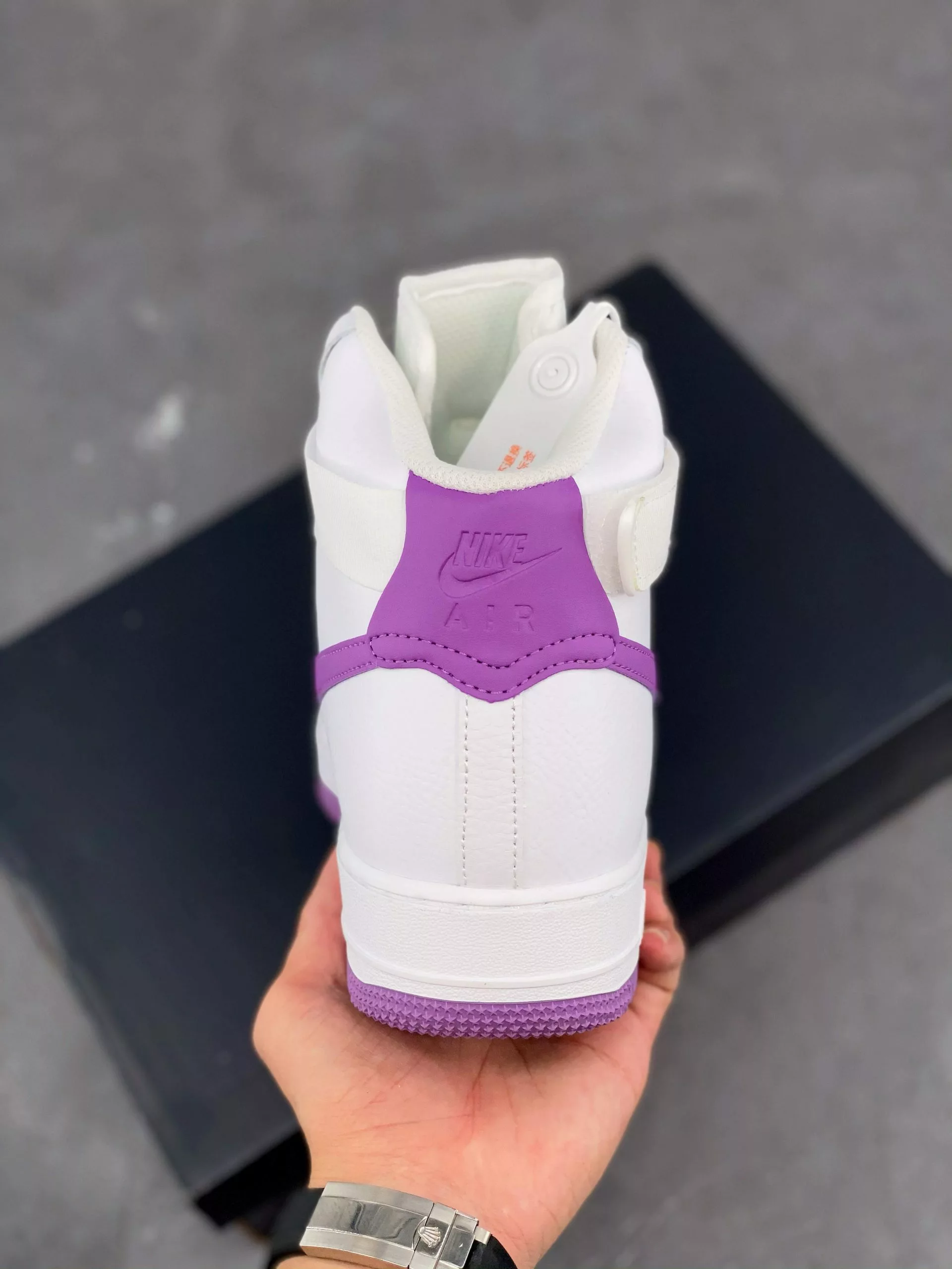 Nike Air Force 1 High ‘White Dark Orchid’ For Sale 9 Nike Air Force 1 High ‘White Dark Orchid’ For Sale - Image 7