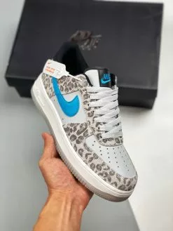 Nike Air Force 1 Low “Leopard” Pure Platinum/Light Blue Fury For Sale