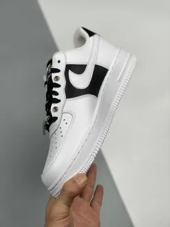 Nike Air Force 1 Low Snap Button Bling Black White For Sale -Cheap Jordan Shop Nike Air Force 1 Low Snap Button Bling Black White For Sale 4 1