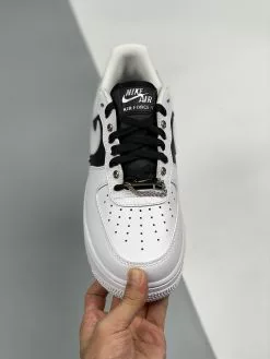 Nike Air Force 1 Low Snap Button Bling Black White For Sale -Cheap Jordan Shop Nike Air Force 1 Low Snap Button Bling Black White For Sale 5 1