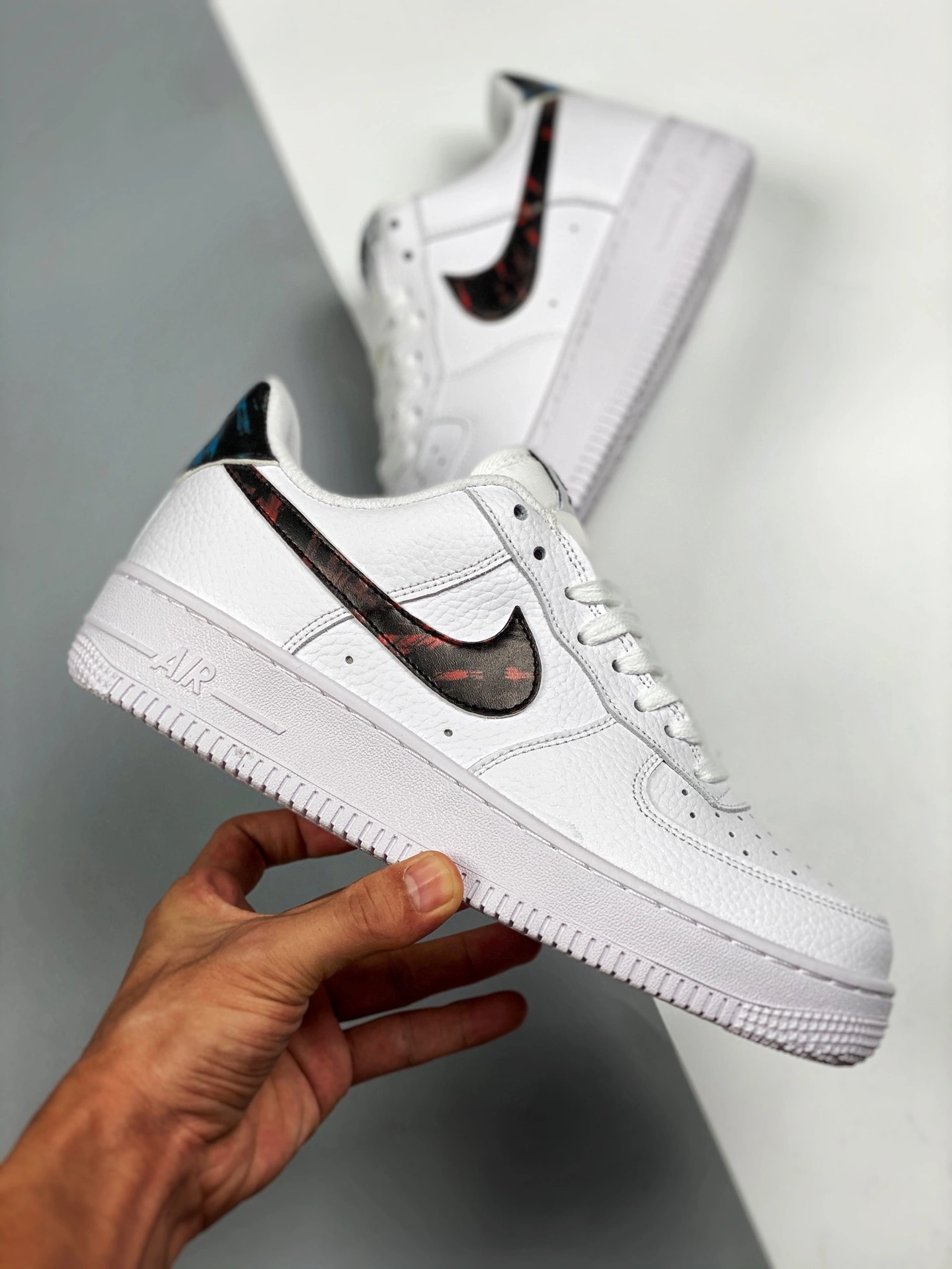 Nike Air Force 1 Low “Tie Dye” White/Bright Crimson-Laser Blue-Black For Sale 4 Nike Air Force 1 Low “Tie Dye” White/Bright Crimson-Laser Blue-Black For Sale - Image 2