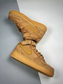 Nike Air Force 1 Mid “Wheat” Flax/Gum Light Brown-Outdoor Green For Sale -Cheap Jordan Shop Nike Air Force 1 Mid Wheat Flax Gum Light Brown Outdoor Green For Sale 3 1