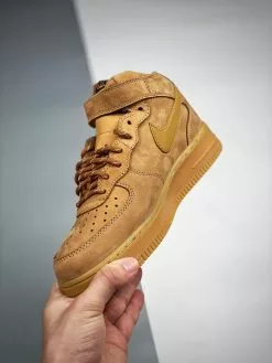 Nike Air Force 1 Mid “Wheat” Flax/Gum Light Brown-Outdoor Green For Sale -Cheap Jordan Shop Nike Air Force 1 Mid Wheat Flax Gum Light Brown Outdoor Green For Sale 4 1