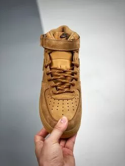 Nike Air Force 1 Mid “Wheat” Flax/Gum Light Brown-Outdoor Green For Sale -Cheap Jordan Shop Nike Air Force 1 Mid Wheat Flax Gum Light Brown Outdoor Green For Sale 5 1