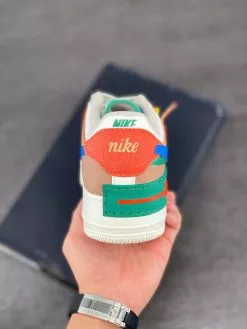 Nike Air Force 1 Shadow “First Use” White/Green-Blue-Orange For Sale -Cheap Jordan Shop Nike Air Force 1 Shadow First Use White Green Blue Orange For Sale 6