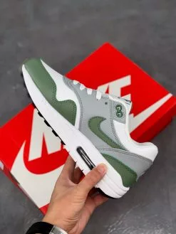 Nike Air Max 1 White/Spiral Sage-Wolf Grey-Black For Sale -Cheap Jordan Shop Nike Air Max 1 White Spiral Sage Wolf Grey Black For Sale 2