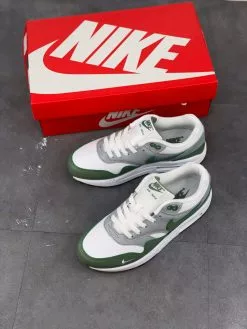 Nike Air Max 1 White/Spiral Sage-Wolf Grey-Black For Sale -Cheap Jordan Shop Nike Air Max 1 White Spiral Sage Wolf Grey Black For Sale 3