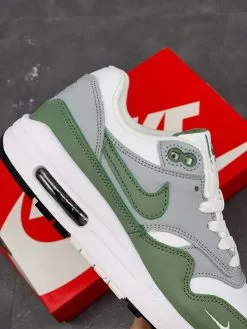 Nike Air Max 1 White/Spiral Sage-Wolf Grey-Black For Sale -Cheap Jordan Shop Nike Air Max 1 White Spiral Sage Wolf Grey Black For Sale 4